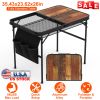 Foldable Camping Table Adjustable Height Aluminum Alloy BBQ Grill Stand, 66LBS Load, Portable Collapsible Picnic Table for Outdoor Cooking