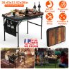 Foldable Camping Table Adjustable Height Aluminum Alloy BBQ Grill Stand, 66LBS Load, Portable Collapsible Picnic Table for Outdoor Cooking