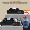 3300W Portable Camping Stove Butane Canister Dual Fuel Burner Piezo Electric Ignition Single Burner with Automatic Tank Ejection Overpressure Cut