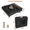 3300W Portable Camping Stove Butane Canister Dual Fuel Burner Piezo Electric Ignition Single Burner with Automatic Tank Ejection Overpressure Cut