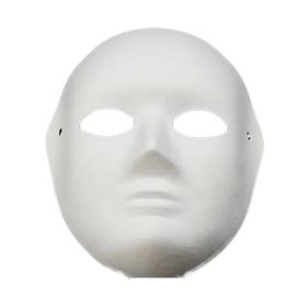 10-Packs White Blank Painting Full Mask DIY Paper Mask for Halloween Costumes, Women