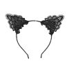 Lace Cat Ear Hairband Black Hairband Masquerade Halloween Party Cosplay Costume Headband