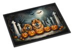 Chow Chow Spooky Halloween Doormat Front Door Mat Indoor Outdoor Rugs for Entryway, Non Slip Washable Low Pile, 24H X 36W