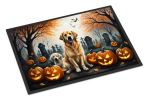 Golden Retriever Spooky Halloween Doormat Front Door Mat Indoor Outdoor Rugs for Entryway, Non Slip Washable Low Pile, 24H X 36W