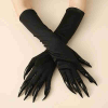 Halloween Costume Cat Woman Claw Gloves Paw Gloves Long Fingernails Black Party Gloves Cat Claws Halloween Prop Wolf Claws Glove Cosplay Costume(1 Pai