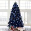 6ft PE/PVC Mixed Black Tree Hinged Automatic Fireproof Artificial Tree With Lights for Halloween