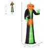 9ft Inflatable Halloween Decoration Pumpkin Head Ghost, Blow-Up Outdoor LED Display for Lawn, Garden, Party