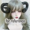 Black Plastic Sheep Horn Hair Clip Cosplay Animal Headdress Gothic Halloween Costume Hair Clips Dress Up