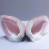 1 Pair Pink White Cat Ears Hairpin Plush Animal Fox Ears Fluffy Hair Clip Halloween Party Cosplay Costume