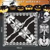 Halloween Skeleton Poncho Skull Bones Lace Skeleton Cape Shawl Halloween Costume Day of The Dead Poncho for Halloween Horror Theme Trick or Treat Birt
