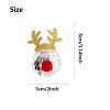 5 Pcs Christmas Silver Disco Mirror Ball with Rope Reflective Mirror Ball Hanging Bright Elk Horns Xmas Ball Ornament for Christmas Tree Birthday Wedd