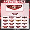 18 Sheets Halloween Temporary Tattoo Stickers 18 Styles Realistic Face Tattoo Face Stick Horror Prank Props Make Up Face Decals Cosplay Decor for Hall