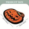 Festive cute pumpkin decoration Halloween bathroom rug, Halloween pumpkin bathroom bath mat, farmhouse Halloween bathroom rug, home decoration