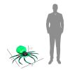 HOMCOM 6' Halloween LED Yard Decor Crawling Spider, Blow Up Inflatable Outdoor Decoration for Garden, Waterproof