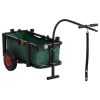 Durable steel fishing trolley with bag, rod holders, and pneumatic wheels—perfect for camping, fishing, and outdoor gear transport.