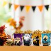 12Pcs Halloween Popcorn Box 3 Designs Spooky Halloween Trick or Treat Boxes Bloody Theme Party Favor Snack Boxes Candy Cookie Container Paper Boxes fo
