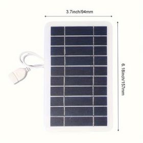 Lightweight 3W IAGREEA portable solar panel with high conversion efficiency, USB output, and easy outdoor setup for camping, hiking, and RV use.