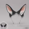 Black Simulated Plush Rabbit Ears Hairband Cosplay Fluffy Animal Ears Headband Halloween Christmas Cosplay Party Costume