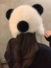 Faux Fox Fur Panda Hat Cute Warm Plush Furry Faux Fur Hood Hat Spirit Ears Wolf Bear Cat Halloween Costume Xmas Winter Hood
