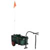 Durable steel fishing trolley with bag, rod holders, and pneumatic wheels—perfect for camping, fishing, and outdoor gear transport.