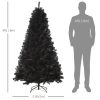 6ft Artificial Christmas Tree Unlit Douglas Fir with Realistic Branch Tips, Black Halloween Style