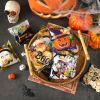 450 Pcs Halloween Cellophane Treat Bags  Self-sealing Clear Candy Cookie Bags Pumpkin Ghost Black Cat Skull Trick or Treat Bags for Halloween Birthday
