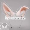 White Simulated Plush Rabbit Ears Hairband Cosplay Fluffy Animal Ears Headband Halloween Christmas Cosplay Party Costume