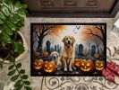 Golden Retriever Spooky Halloween Doormat Front Door Mat Indoor Outdoor Rugs for Entryway, Non Slip Washable Low Pile, 24H X 36W