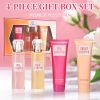 4-Piece Set, Women's Eau De Parfuma Spray Gift Box, Long Lasting Scent, 2 Different Flavor, Perfect For Halloween, Holiday Gifts, Dating, Daily Life