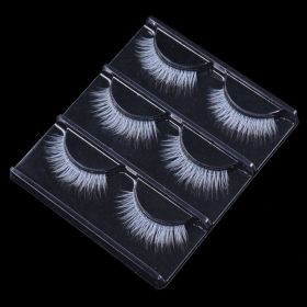 3 Pairs White Eyelashe Fluffy Lace Colored False Lashes Vegan Silk Eye Lashes for Doll Cosplay Party Halloween Makeup (Color: Natural white lash B)