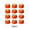 12/24pcs Halloween Pumpkin Candle Light Pumpkin Lantern Lamp Ornaments Ghost Festival Props Halloween Party Supplies Home Decor