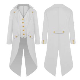Halloween Costumes Halloween Parent-Child Clothing Men&#039;S Retro Clothing Children&#039;S Mid-Length Punk Retro Tuxedo (Color: White, size: 145)