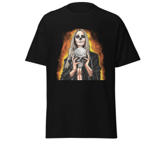 Halloween evil witch halloween zombie t-shirt design blue ,size Medium (Color: Black, size: XL)