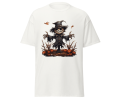 Halloween scarecrow fashion orange t-shirt merchyprint, size Medium