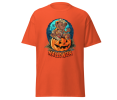 Halloween pumpkinhead teddy bear blackt-shirt merchyprint, size M