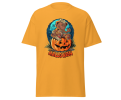 Halloween pumpkinhead teddy bear blackt-shirt merchyprint, size M