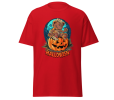 Halloween pumpkinhead teddy bear blackt-shirt merchyprint, size M