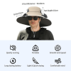 2025 New Solar Fan Outdoor Fishing Hat-Solar Sun Protection Sun Hat With Fan Solar Fan Hat Dual Power Supply Fan Outdoor Fan Solar Powered Outdoor Fis