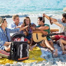 Cooler Backpack 36 Can Leakproof Insulated Cooler Backpack with 25L/6.6Gal for Picnic Camping Beach Hiking Fishing Travel (Color: as picture)