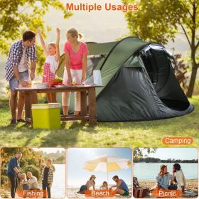 5-8 Person Pop Up Tent Automatic Setup Camping Tent Waterproof Instant Setup Tent with 4 Mosquito Net Windows Carrying Bag for Hiking Climbing Adventu (Color: as picture)