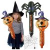 3pcs Halloween Balloons Stick Pumpkin Devil Inflatable Balloons Automatic Sealing Balloons Toy Party Decor Children Gift Toys